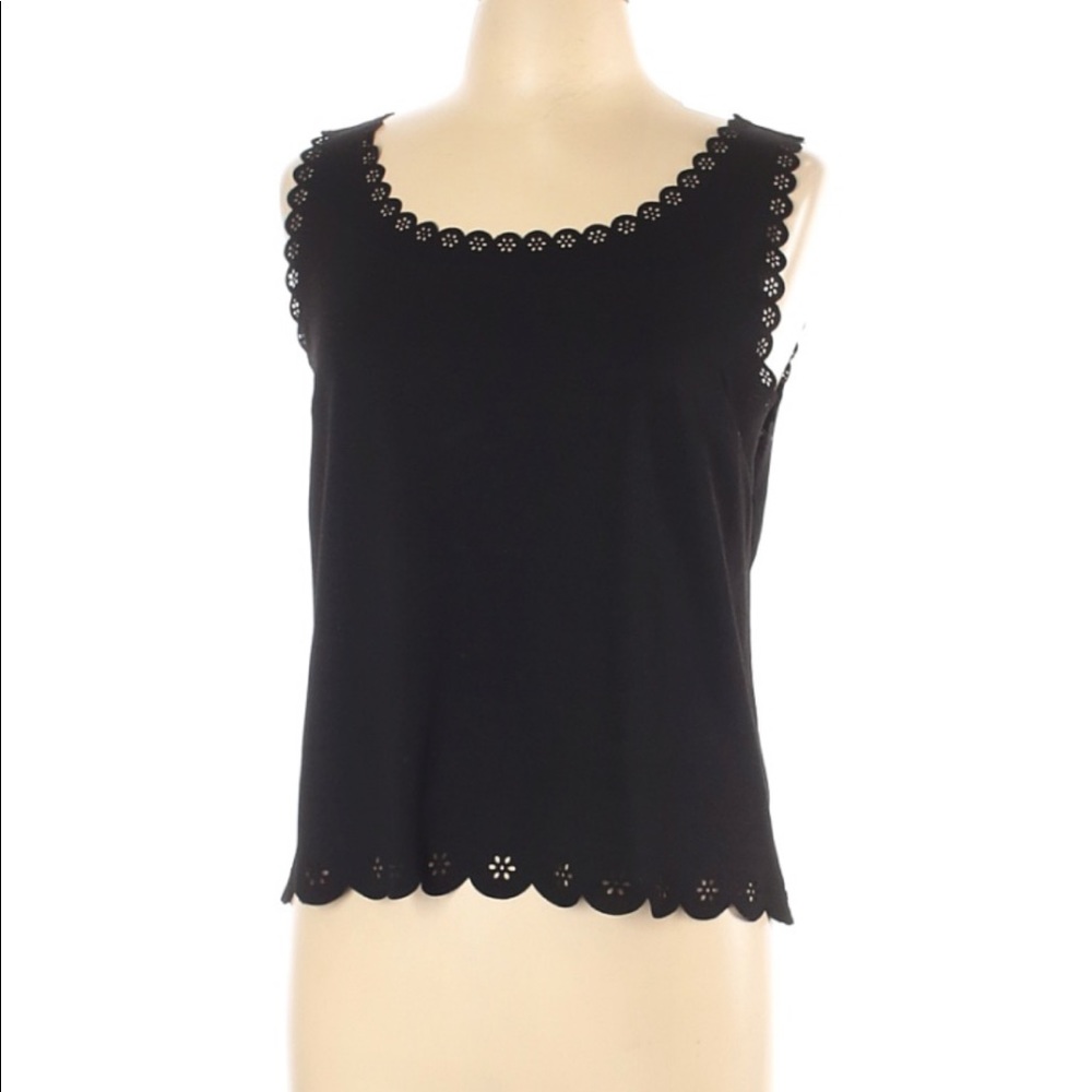 Atmosphere scalloped sleeveless top